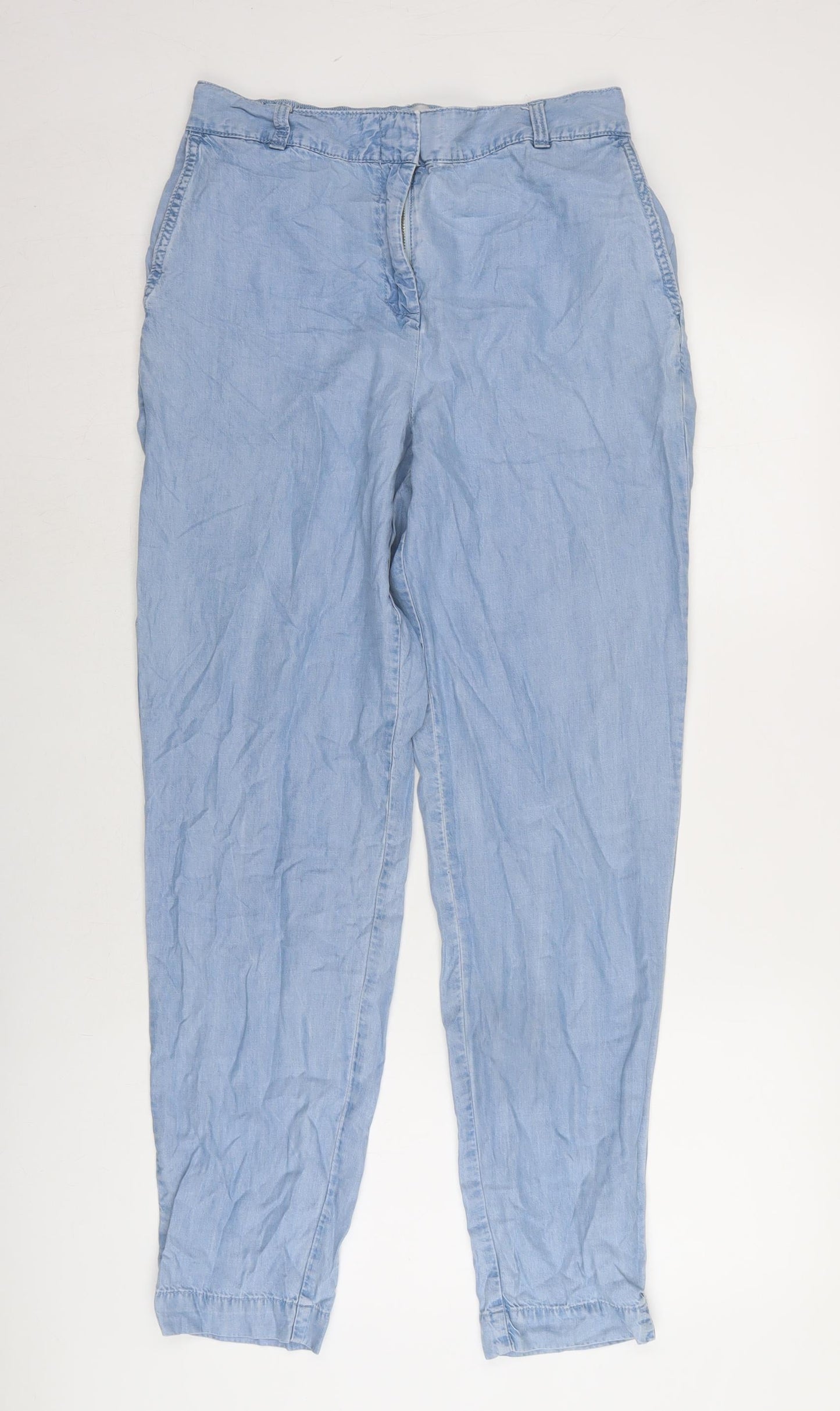 Womens UK Size 10 NEXT Regular Fit  Blue Trousers
