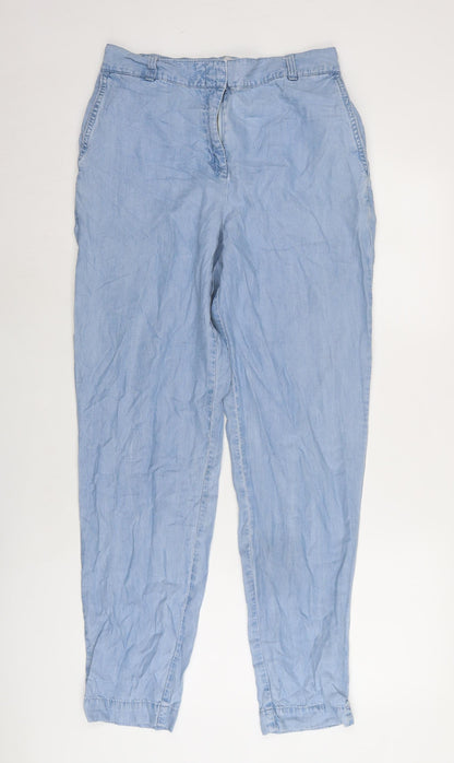 Womens UK Size 10 NEXT Regular Fit  Blue Trousers