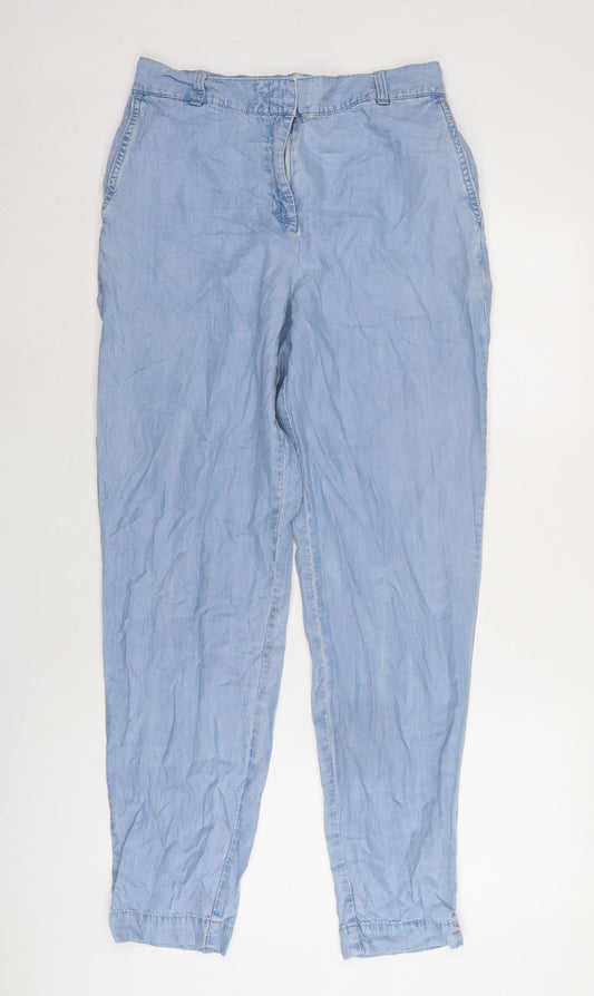 Womens UK Size 10 NEXT Regular Fit  Blue Trousers