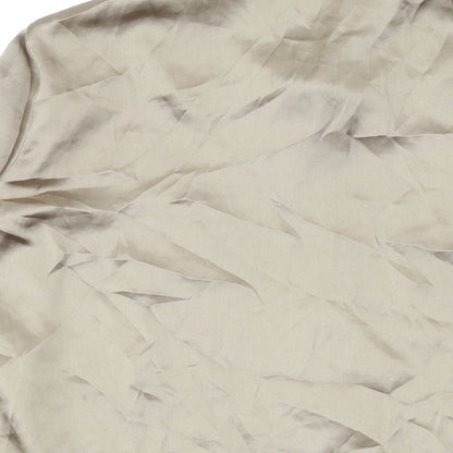 Damart Womens Gold Polyester Basic Button-Up Size 12 Collared