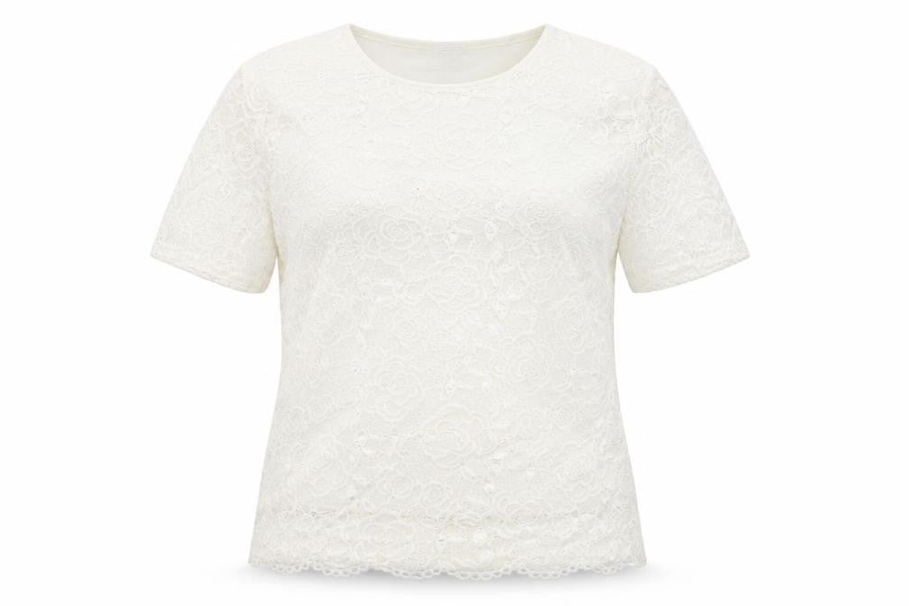 Womens UK Size L Yue Sheng White Basic T-Shirt