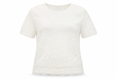Womens UK Size L Yue Sheng White Basic T-Shirt
