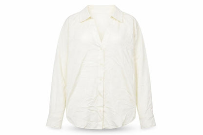 Womens UK Size L H&M Ivory Basic Button-Up