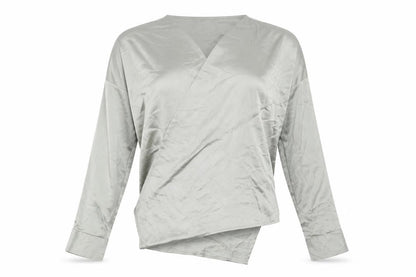 Missguided Womens Green Polyester Basic Blouse Size 8 V-Neck
