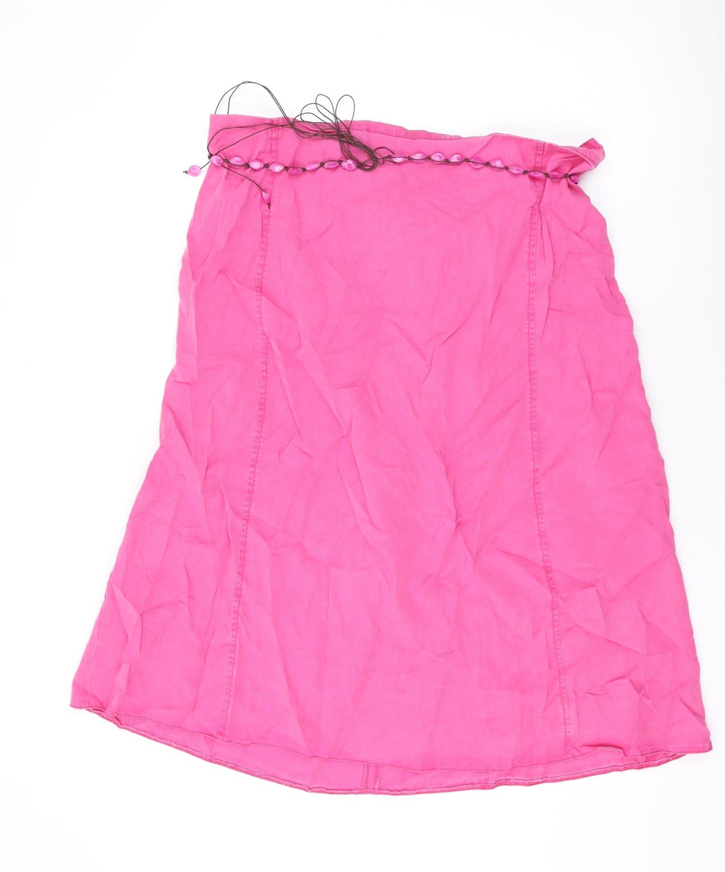 Ann Harvey Womens Pink Polyester Swing Skirt Size 24 Zip