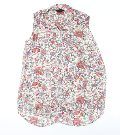 Womens UK Size 4 H&M Multicoloured Basic Blouse