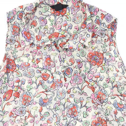 Womens UK Size 4 H&M Multicoloured Basic Blouse