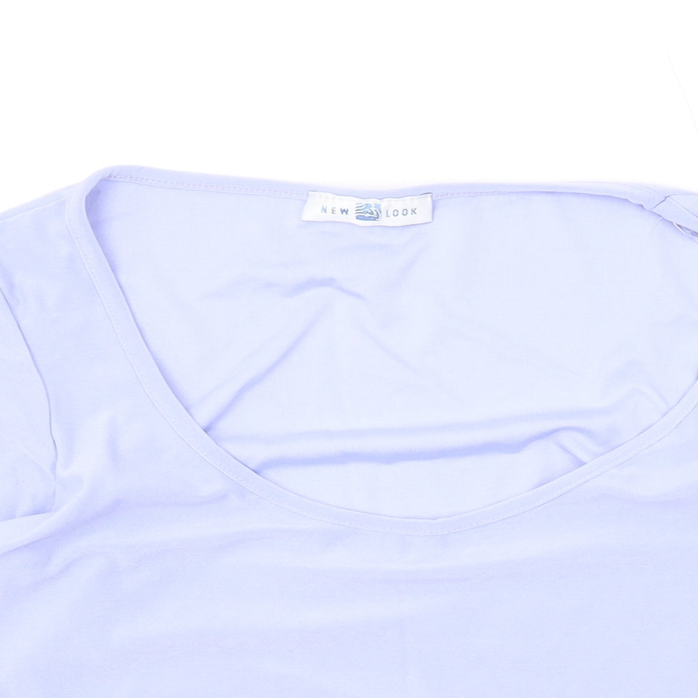 Womens UK Size 12 New Look Blue Basic Blouse
