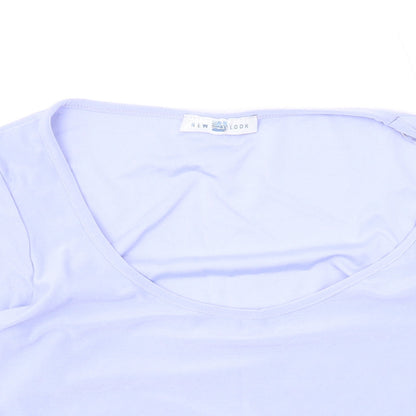 Womens UK Size 12 New Look Blue Basic Blouse