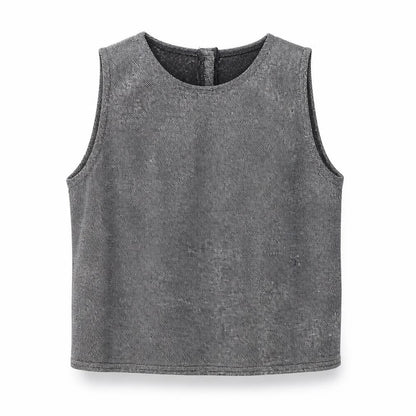 Q'Dos Womens Silver Polyester Basic Tank Size 14 Round Neck