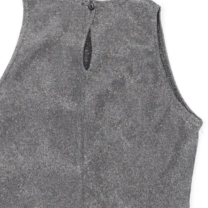 Q'Dos Womens Silver Polyester Basic Tank Size 14 Round Neck