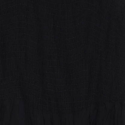 New Look Womens Black Viscose Maxi Size M Square Neck Pullover