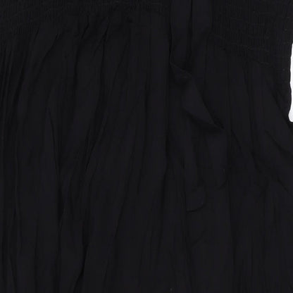 New Look Womens Black Viscose Maxi Size M Square Neck Pullover