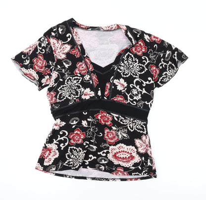 Womens UK Size 14 Marks and Spencer Black Basic T-Shirt