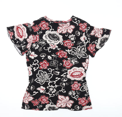 Womens UK Size 14 Marks and Spencer Black Basic T-Shirt