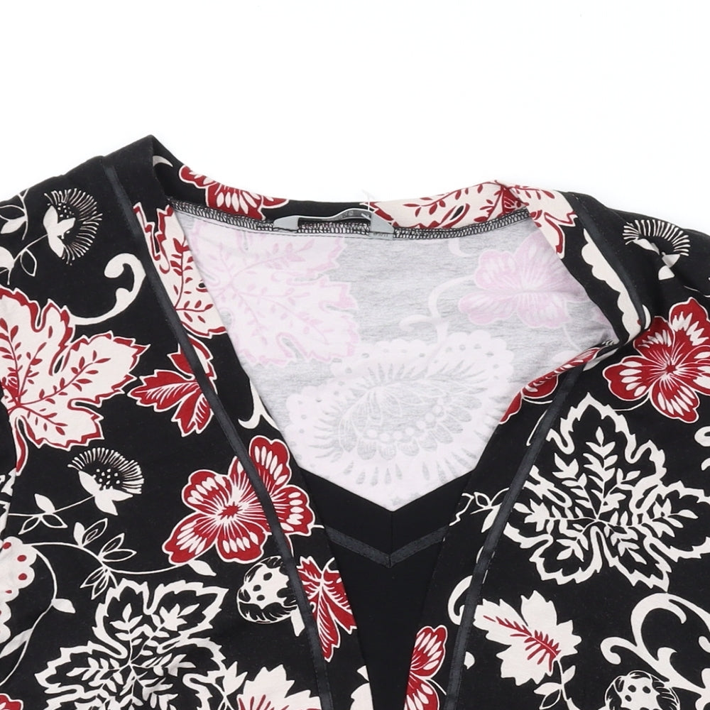 Womens UK Size 14 Marks and Spencer Black Basic T-Shirt