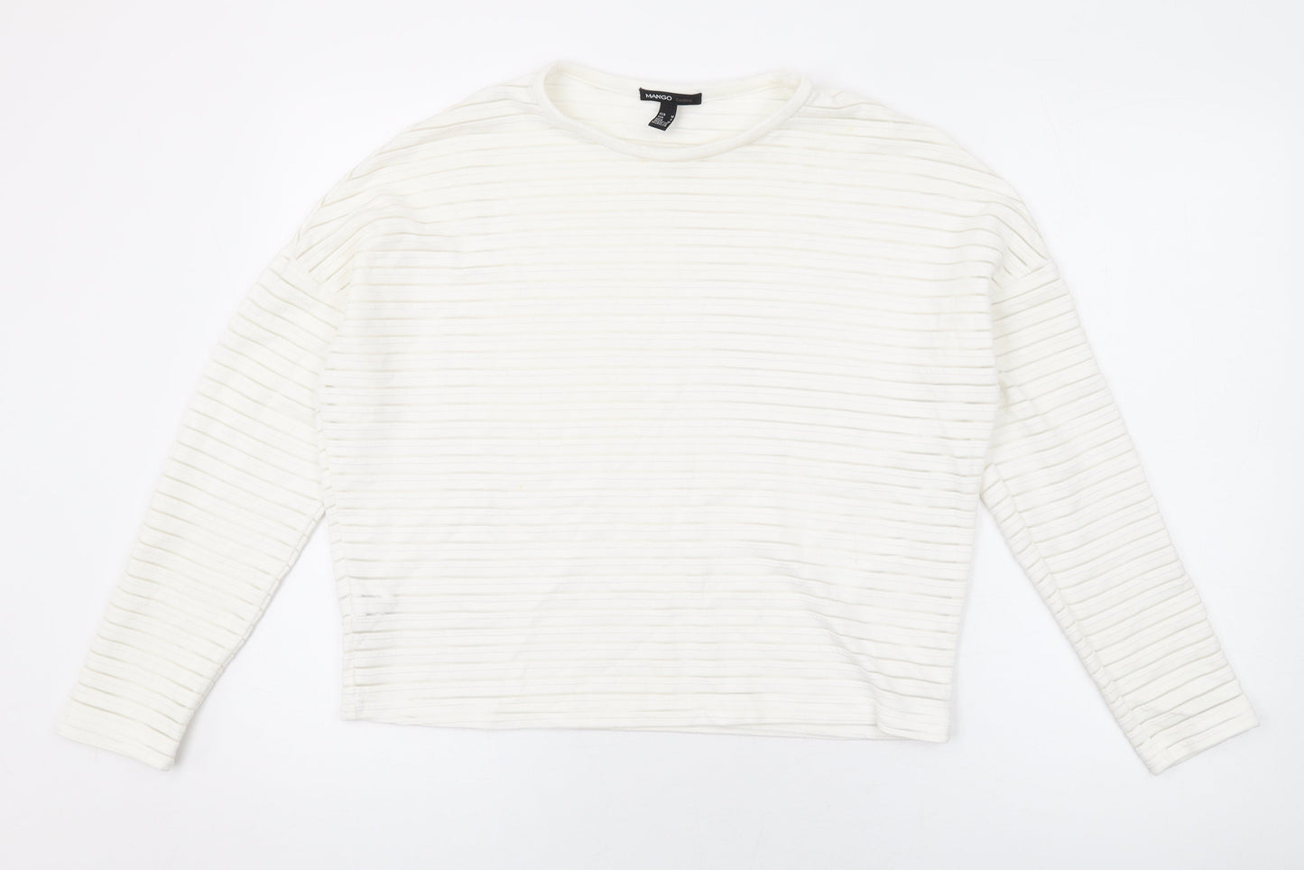 Womens UK Size M Mango White Basic Blouse