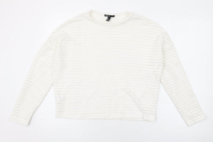 Womens UK Size M Mango White Basic Blouse