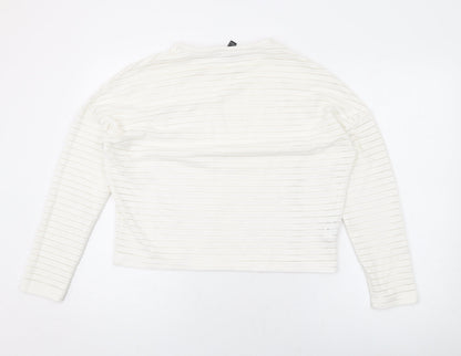 Womens UK Size M Mango White Basic Blouse