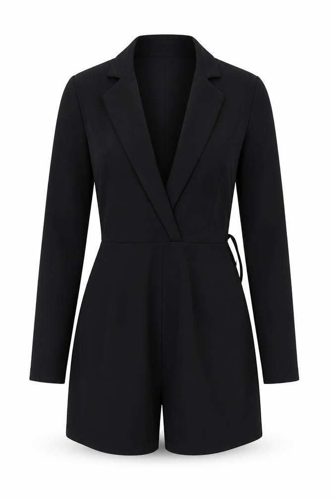 Womens UK Size 8 ASOS One-Piece Black Playsuit