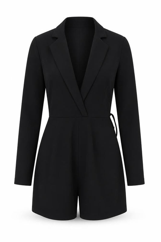Womens UK Size 8 ASOS One-Piece Black Playsuit