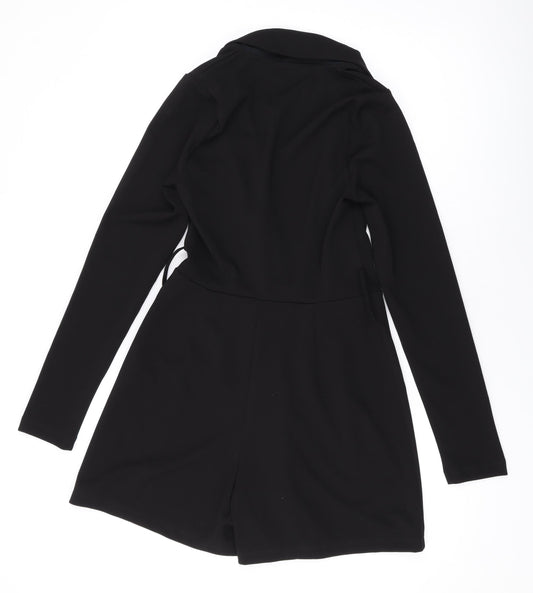 Womens UK Size 8 ASOS One-Piece Black Playsuit