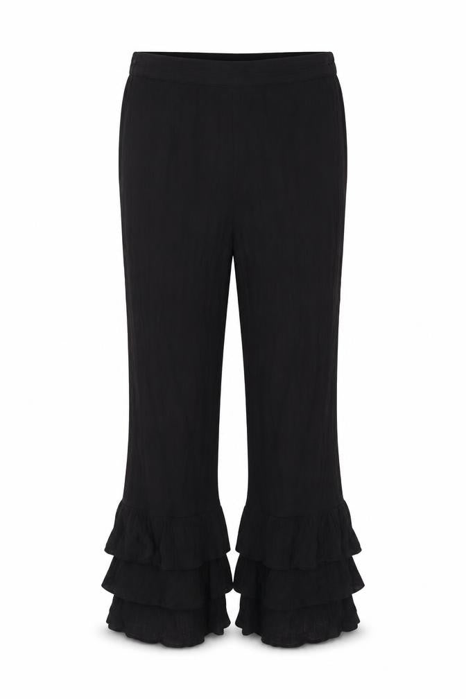 Womens UK Size 10 River Island Regular Fit  Black Trousers
