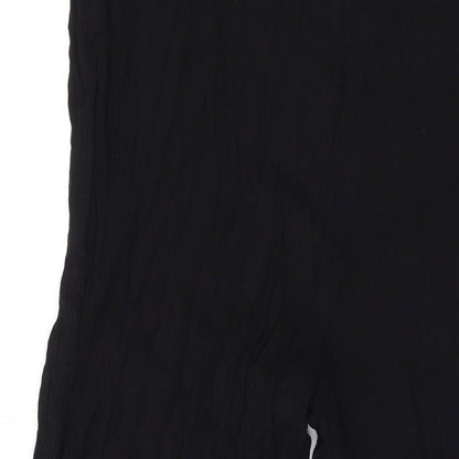 River Island Womens Black Viscose Trousers Size 10 L20 in Regular