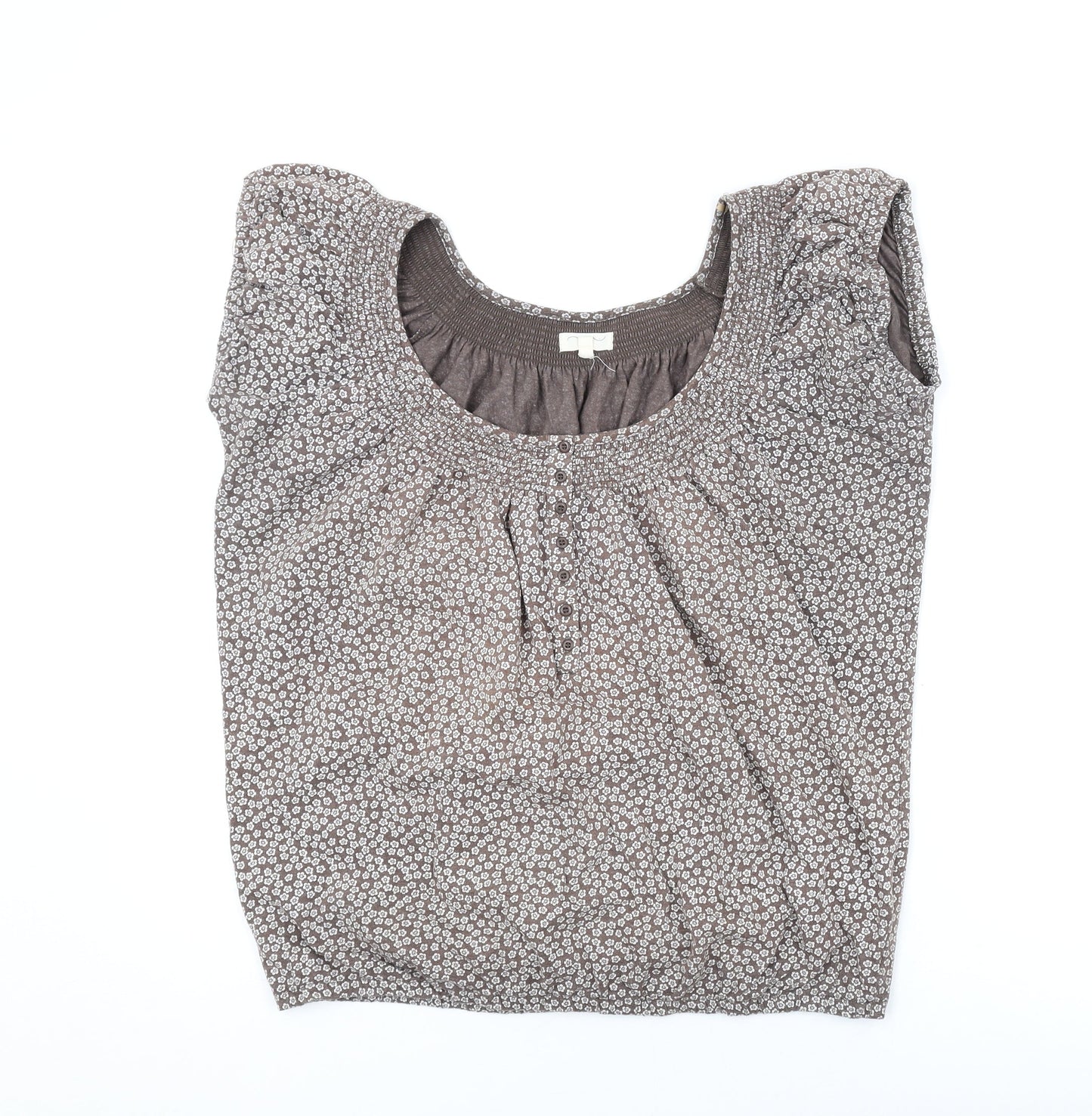 Womens UK Size 16 New Look Brown Basic T-Shirt