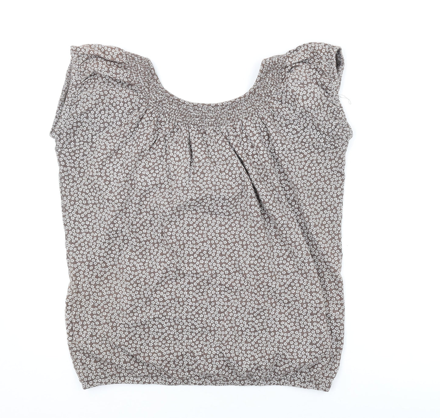 Womens UK Size 16 New Look Brown Basic T-Shirt