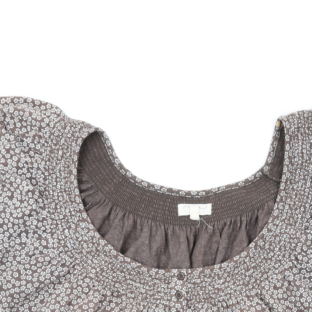 Womens UK Size 16 New Look Brown Basic T-Shirt