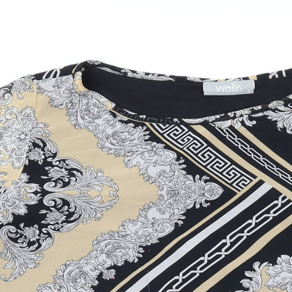 Womens UK Size S Wallis Black Basic Blouse