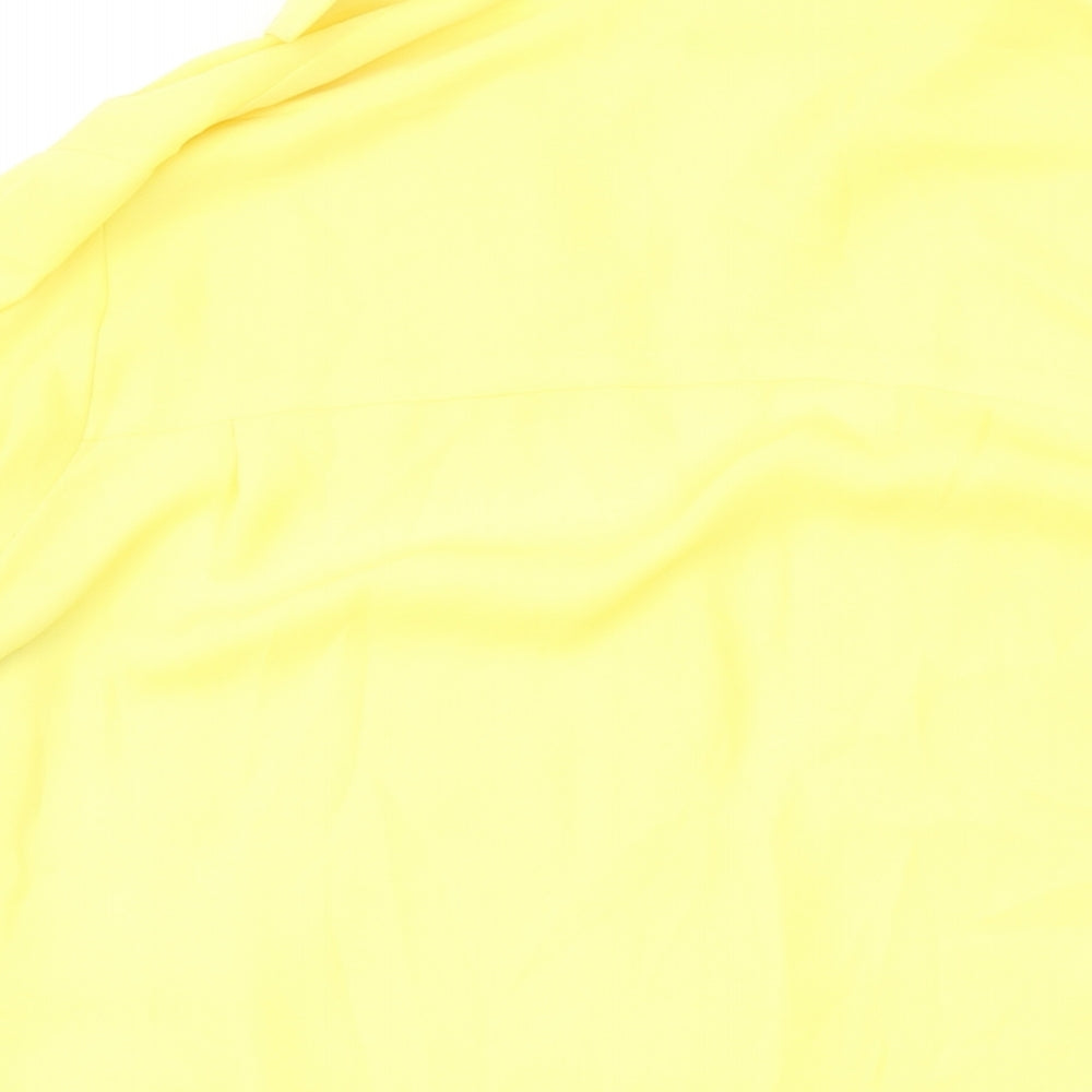 Womens UK Size 12 Marks and Spencer Yellow Basic Button-Up