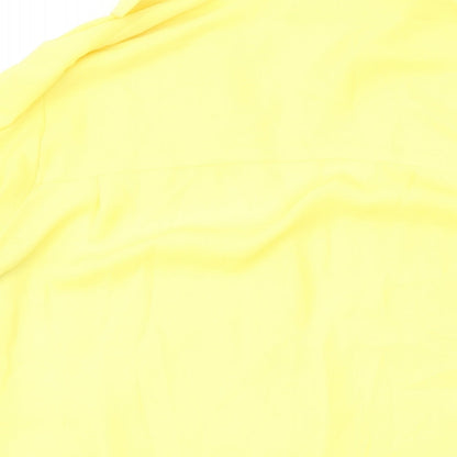 Womens UK Size 12 Marks and Spencer Yellow Basic Button-Up