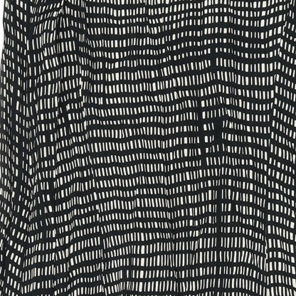Marks and Spencer Womens Black Geometric Polyester Tank Dress Size 2 Round Neck Zip