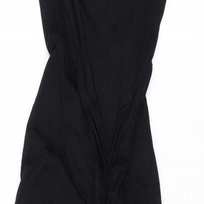 ASOS Womens Black Viscose Bodycon Size 10 Scoop Neck Pullover