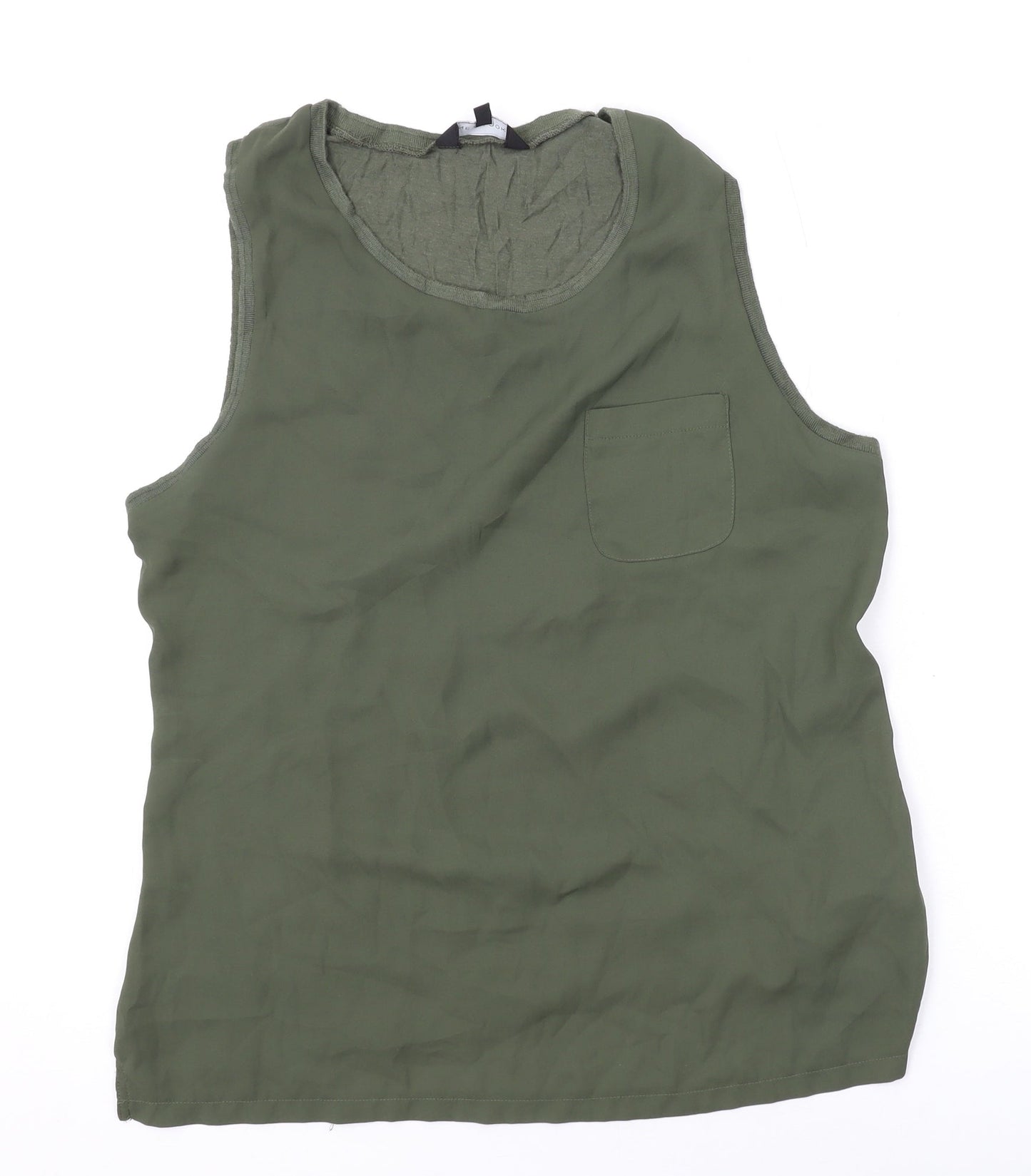 Womens UK Size 14 New Look Green Basic T-Shirt