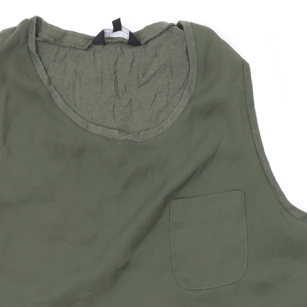 Womens UK Size 14 New Look Green Basic T-Shirt