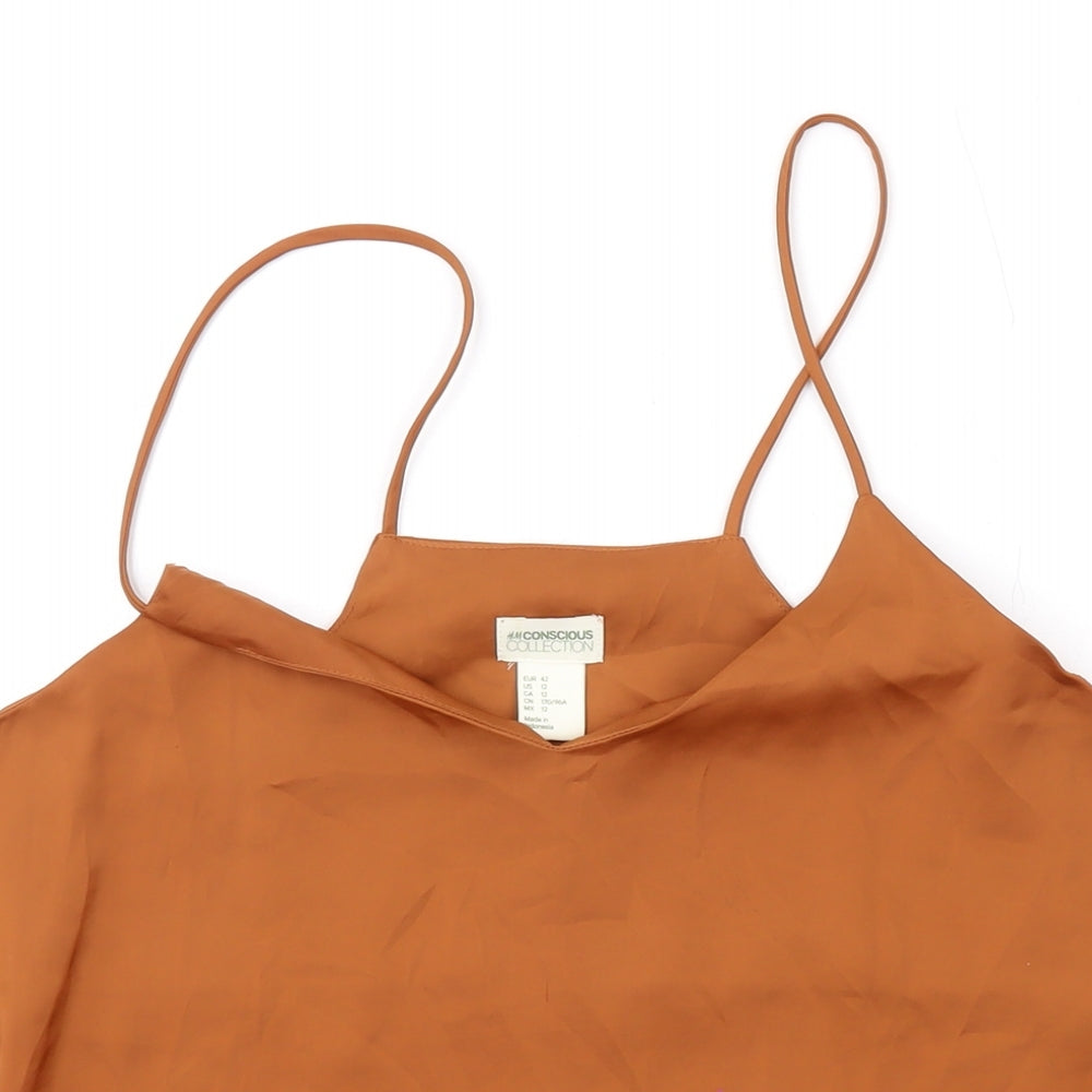 Womens UK Size 14 H&M Brown Camisole Tank