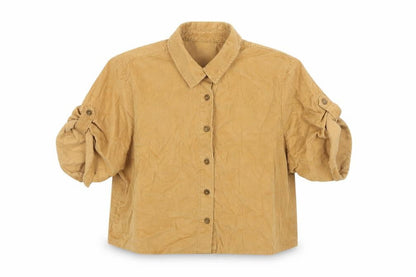 Womens UK Size 10 ASOS Beige Cropped Button-Up