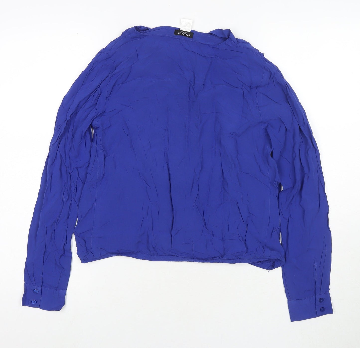 Womens UK Size 10 La Redoute Blue Basic Blouse