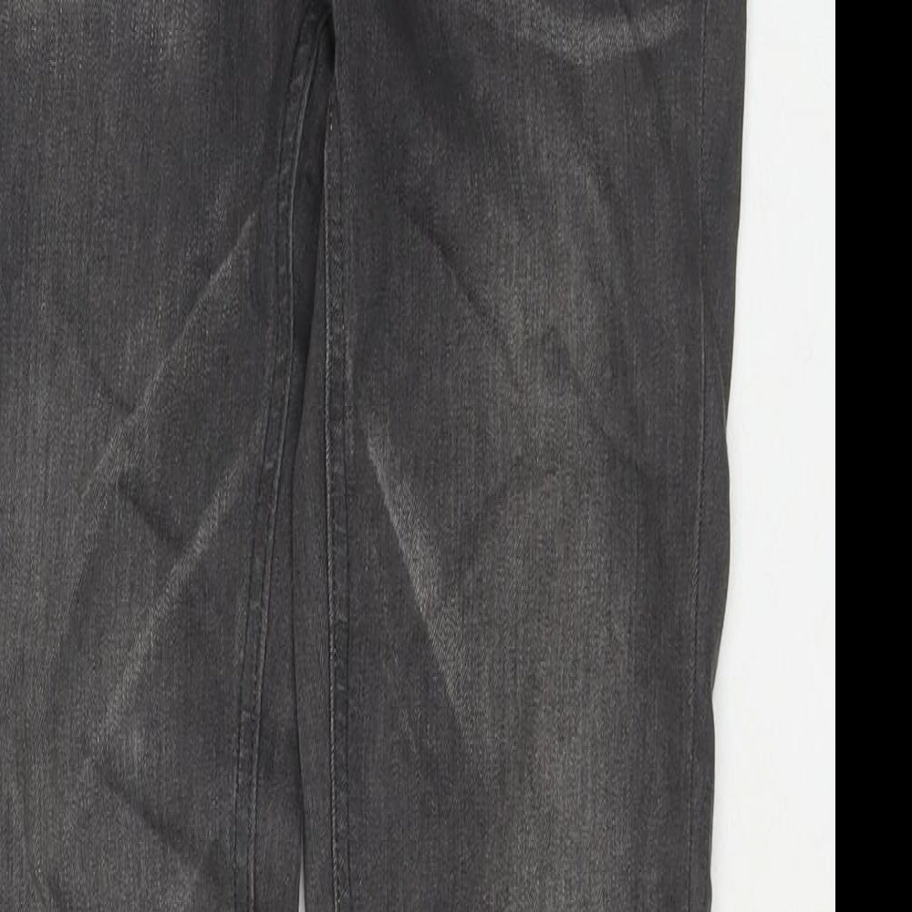 Zara Womens Grey Cotton Skinny Jeans Size 8 L28 in Regular Zip