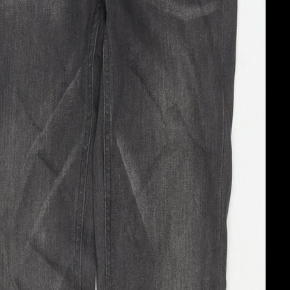 Zara Womens Grey Cotton Skinny Jeans Size 8 L28 in Regular Zip