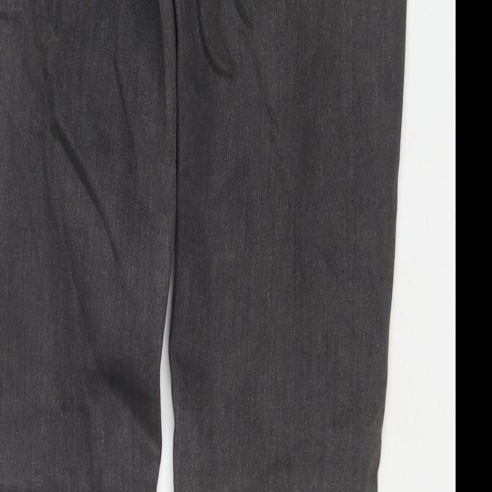 Zara Womens Grey Cotton Skinny Jeans Size 8 L28 in Regular Zip