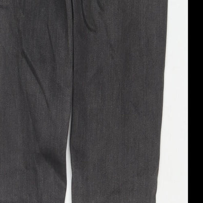 Zara Womens Grey Cotton Skinny Jeans Size 8 L28 in Regular Zip
