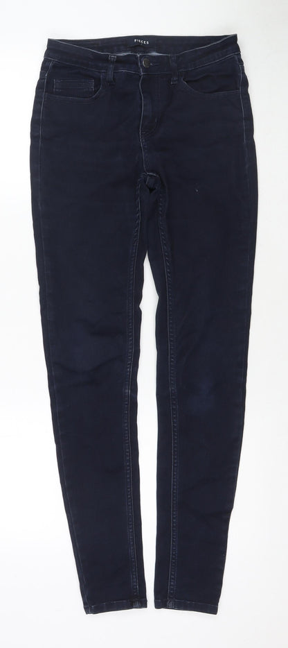 Womens UK Size S Pieces Regular Fit Skinny Black Jeans