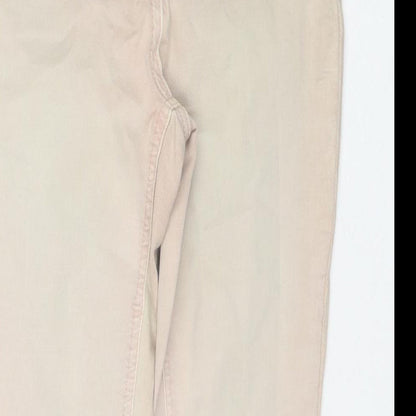 Matalan Womens Beige Cotton Skinny Jeans Size 10 L26 in Regular Zip