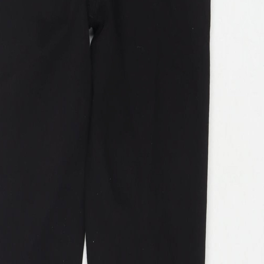 Marks and Spencer Womens Black Cotton Skinny Jeans Size 8 L28 in Regular Zip