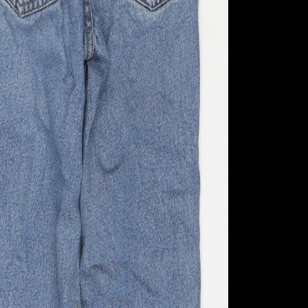 Quality Gurantee Girls Blue Cotton Straight Jeans Size 5-6 Years Regular Zip