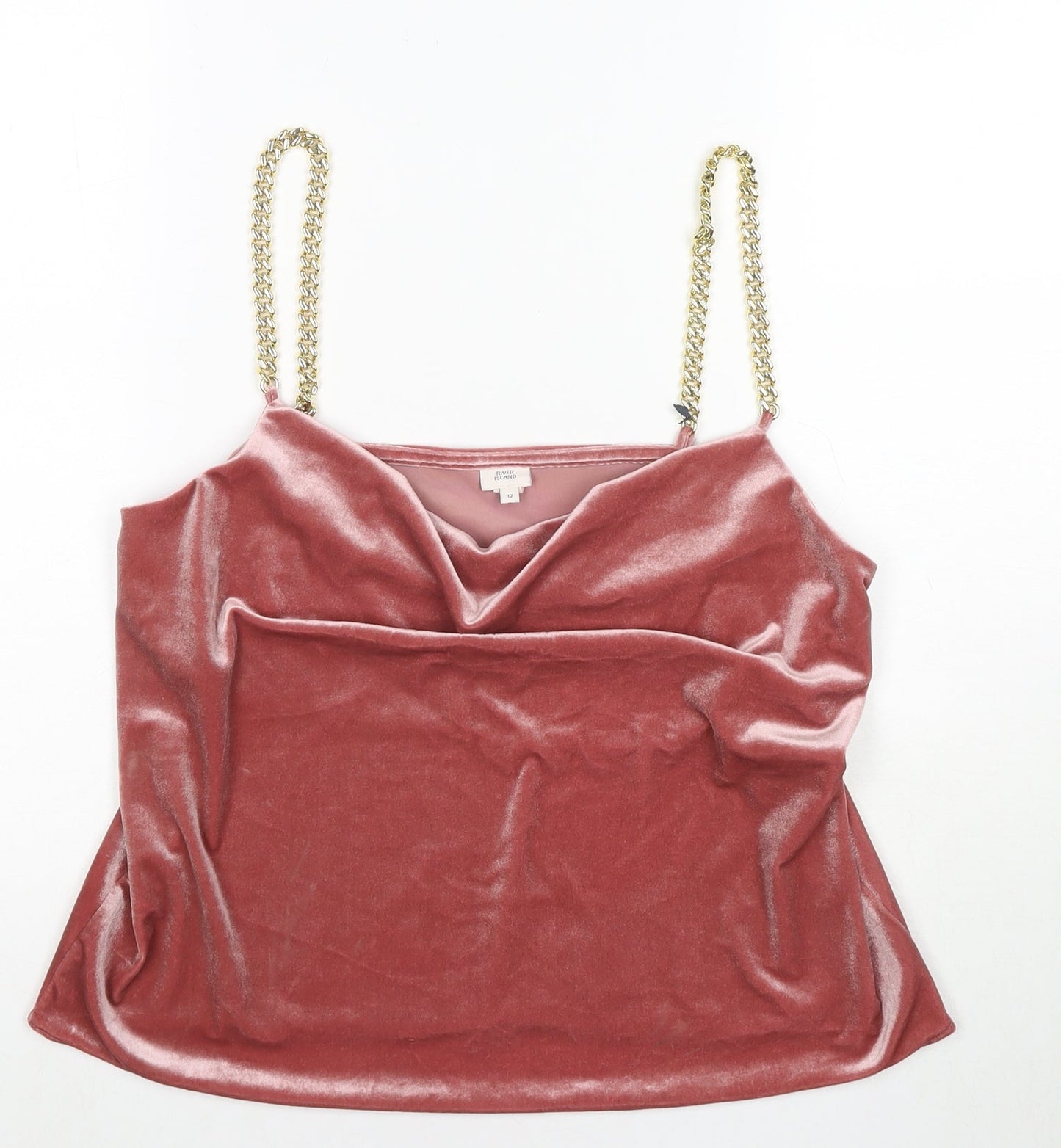 Womens UK Size 12 River Island Pink Camisole Tank